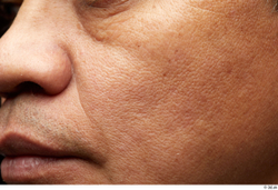 Face Mouth Nose Cheek Skin Man Black Chubby Wrinkles Studio photo references